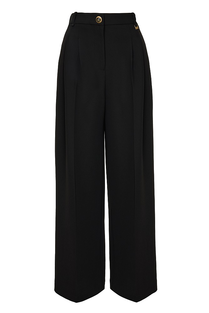 Pantalones de crepé con pliegues
