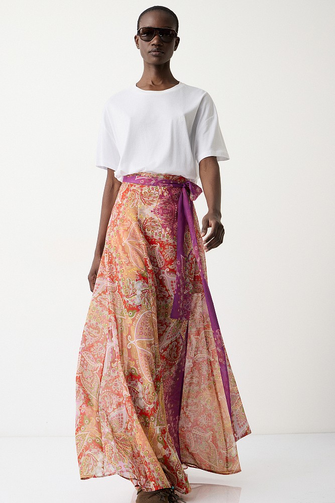 Maxi printed skirt