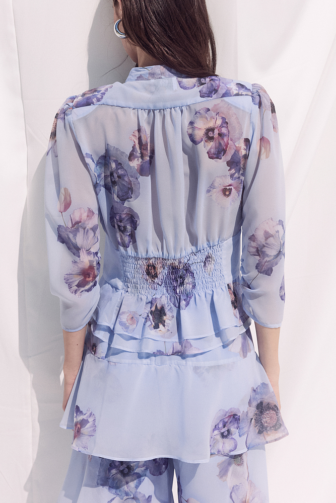 Floral blouse with ruffles - Gold label