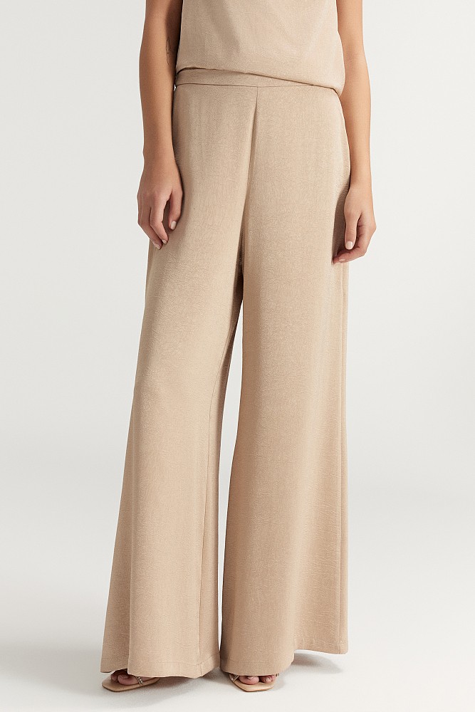 Pantalones de satén con cintura elástica - Gold Label