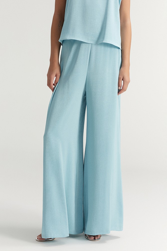 Satin trousers with elasticated waist - Gold label