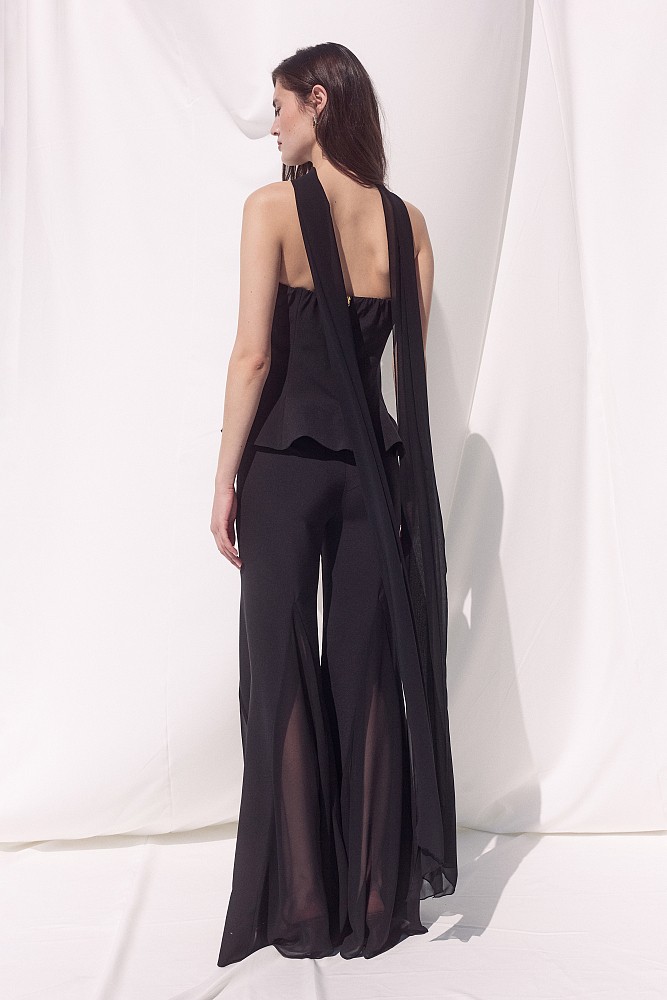 Top sin tirantes con detalle de pañuelo - Gold Label