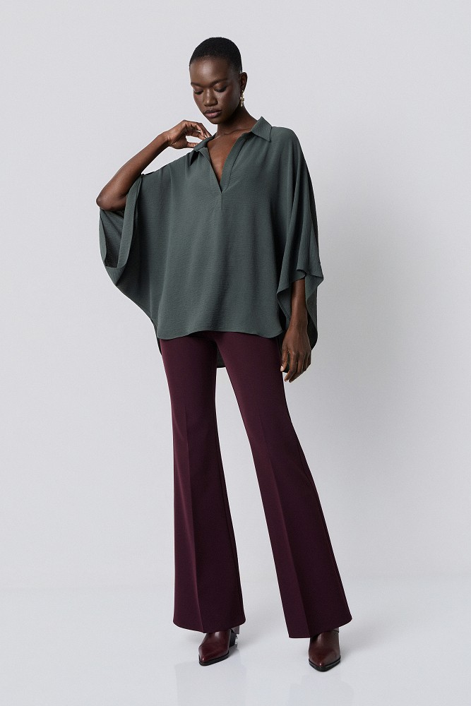 Oversized blouse with 3/4 sleeves