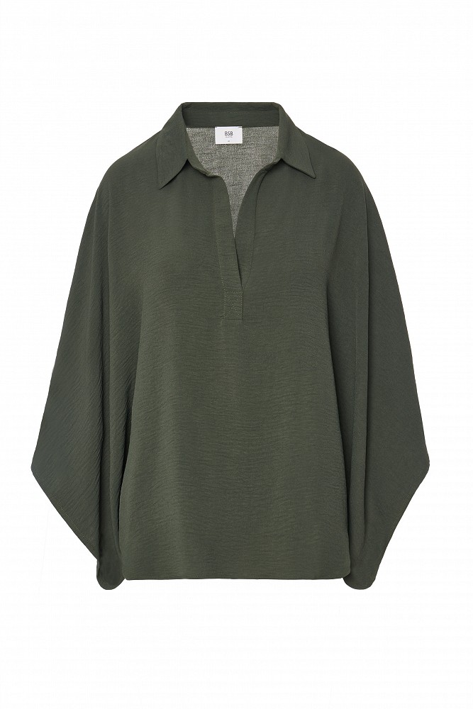 Oversized blouse with 3/4 sleeves