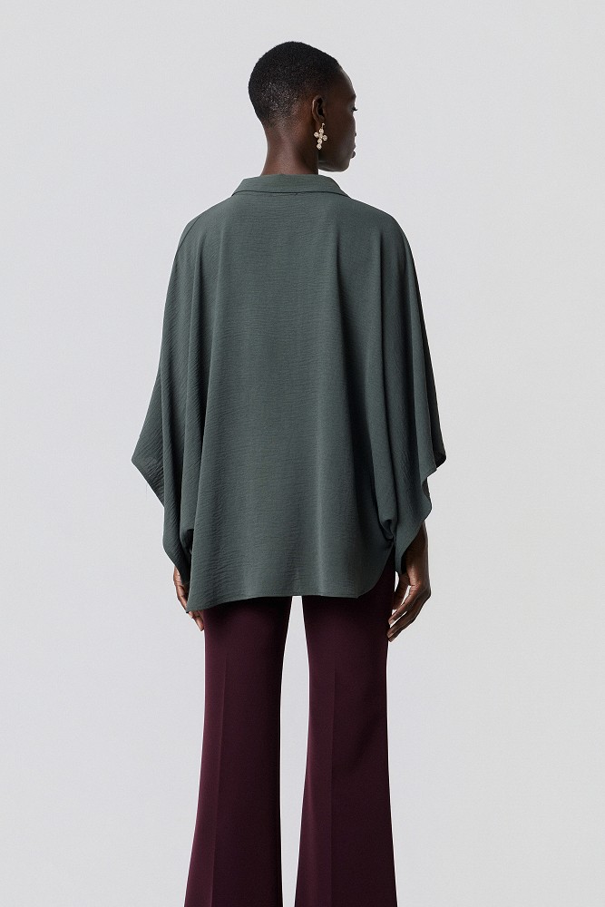 Oversized blouse with 3/4 sleeves