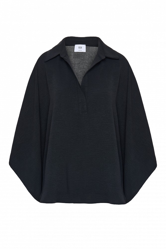 Blusa oversize con mangas 3/4