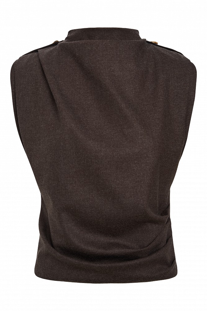 Sleeveless top with ruching