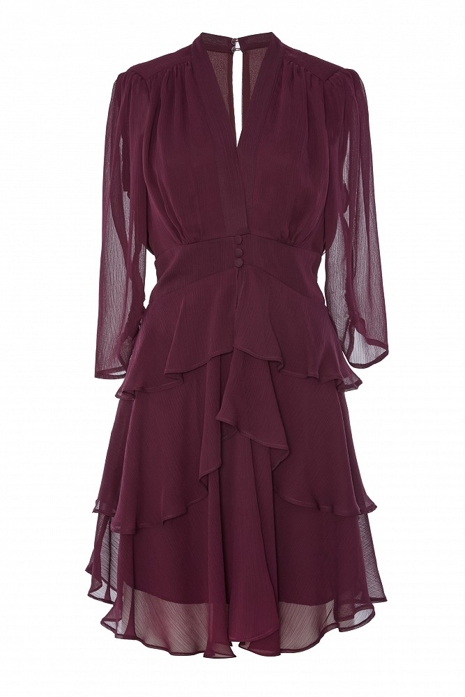 Mini dress with ruffles