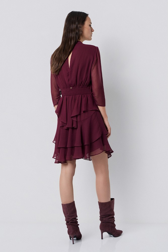 Mini dress with ruffles