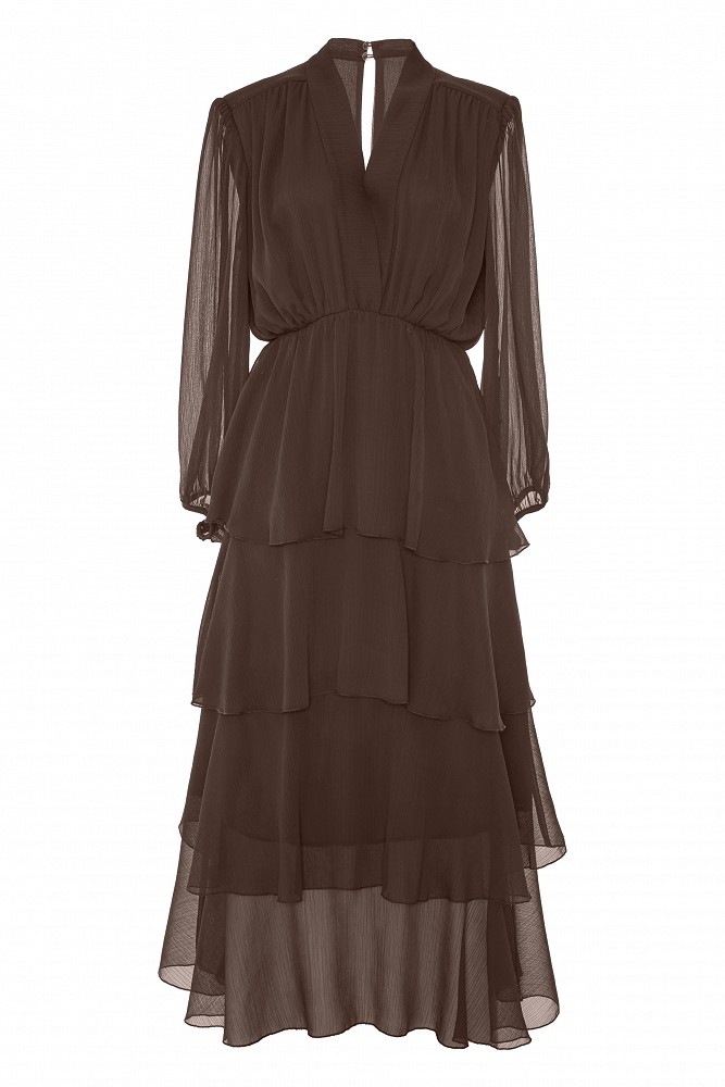 Rochie midi cu volane
