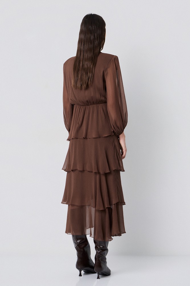 Rochie midi cu volane