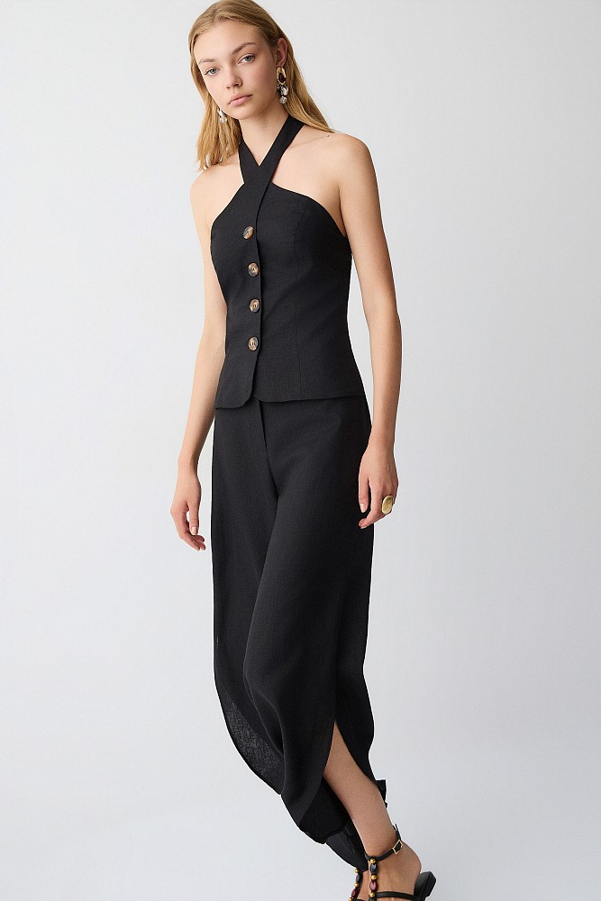 Trousers with side slit details