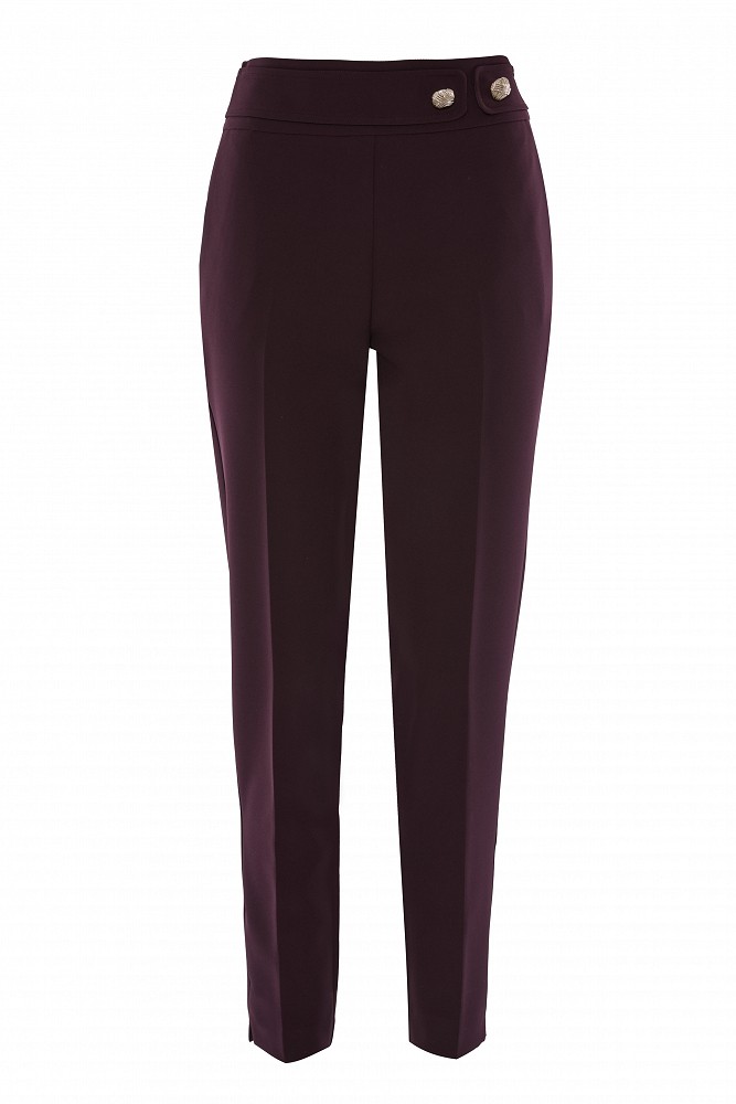 Cigarette trousers with elasticated waistband