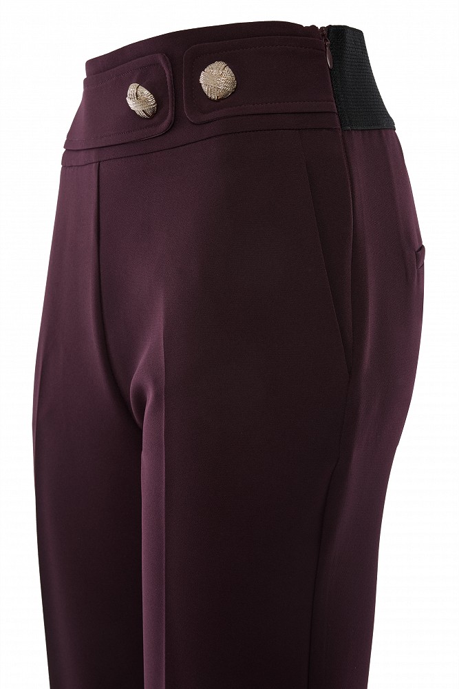 Cigarette trousers with elasticated waistband