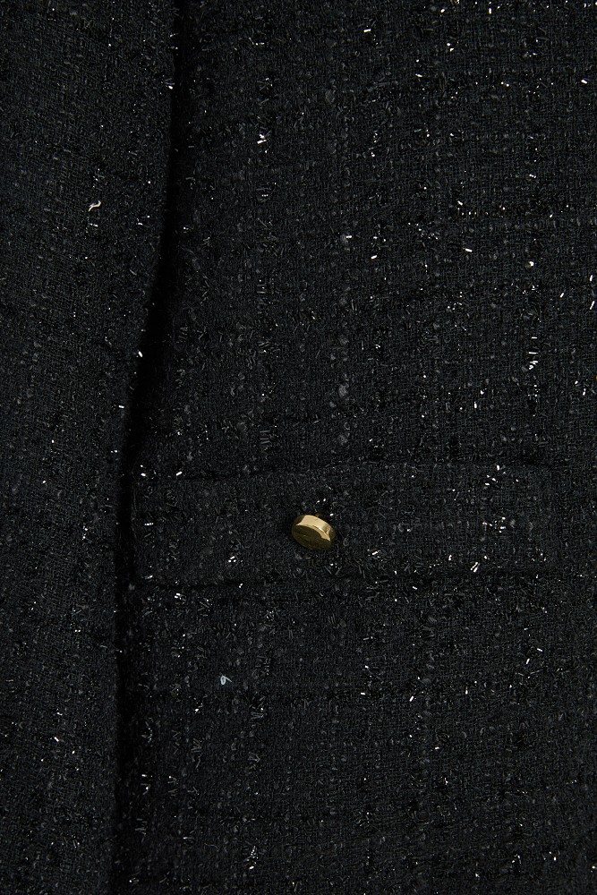 Tweed bomber τζάκετ με lurex λεπτομέρειες