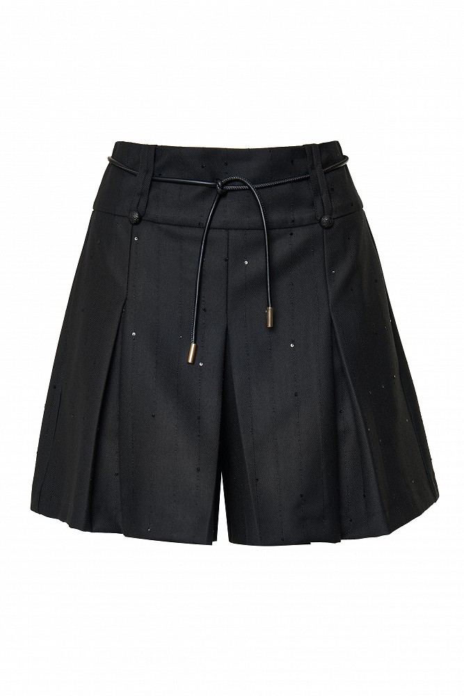 Fustă-pantalon scurtă cu pliuri