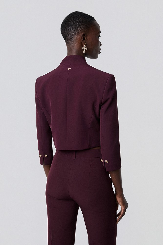 Cropped bolero with 3/4 sleeves