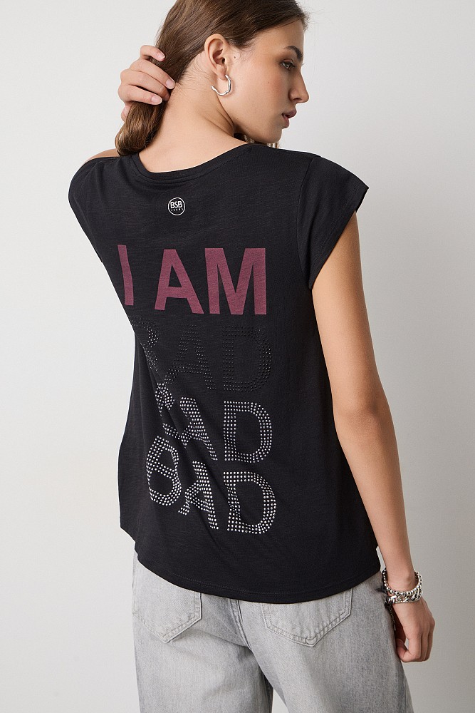 V-neck blouse with a print
