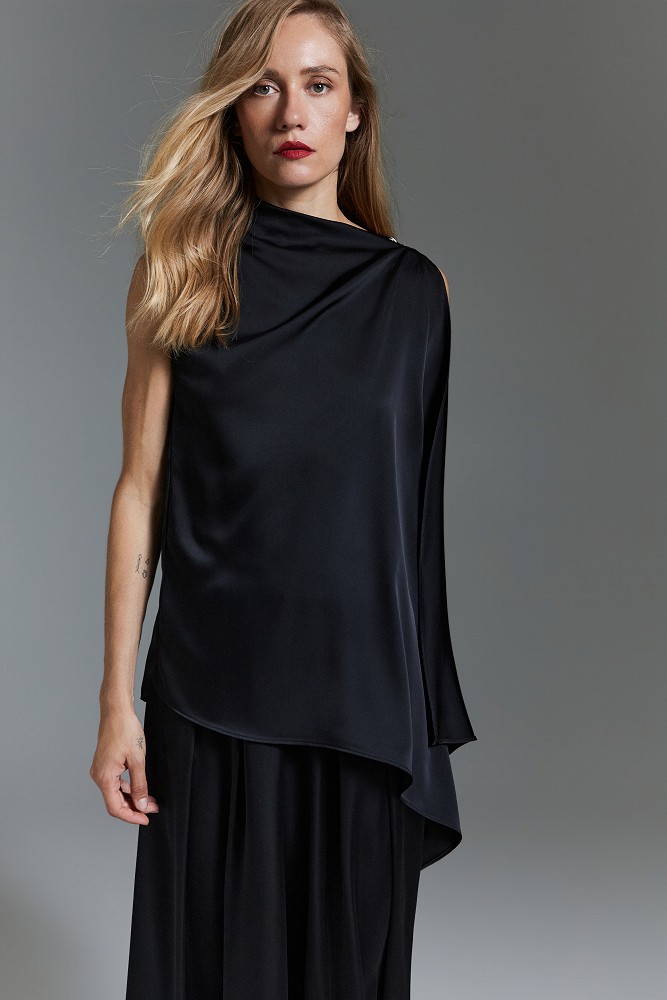 Asymmetric one-shoulder top - Gold label