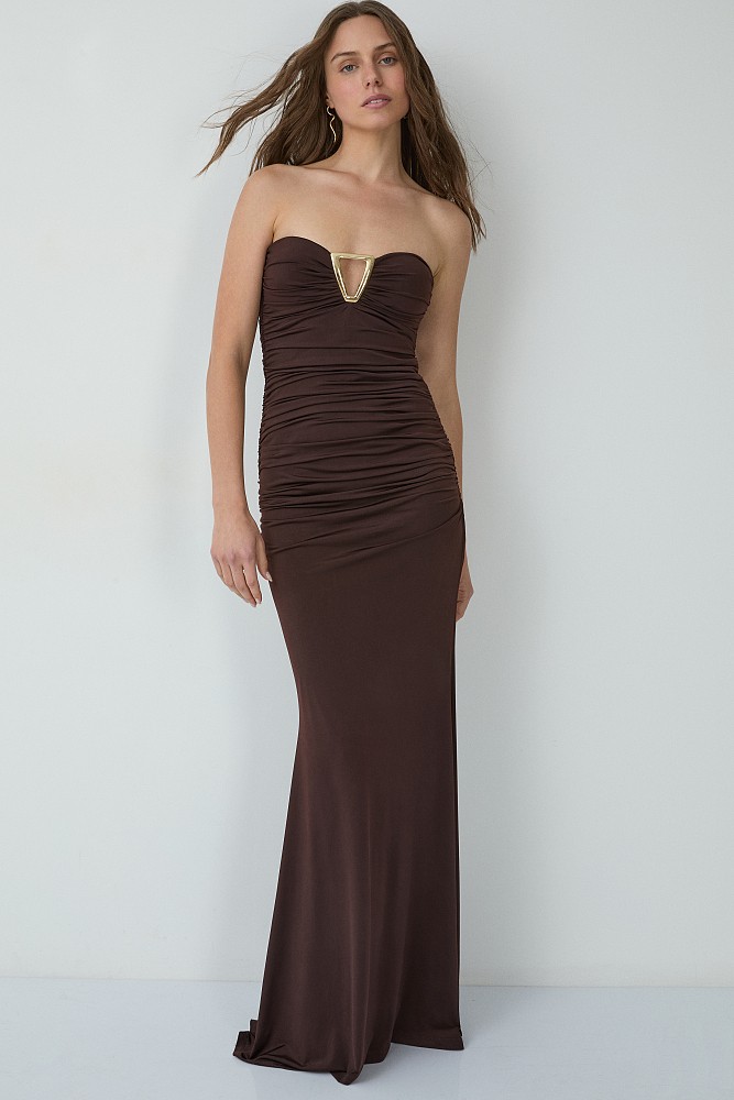 Maxi strapless dress - Gold label