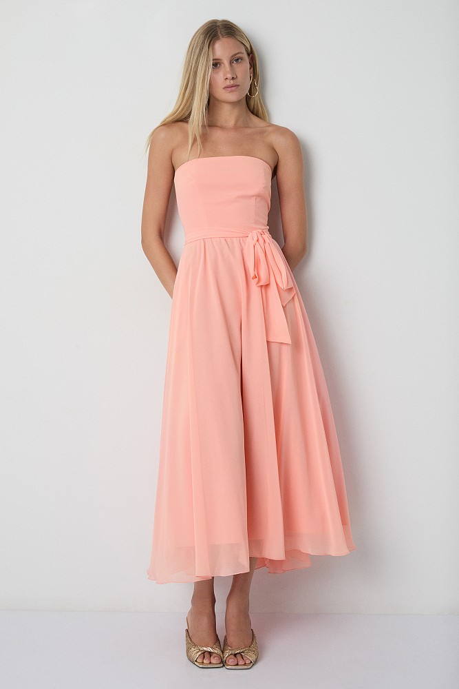 Midi strapless dress - Gold label