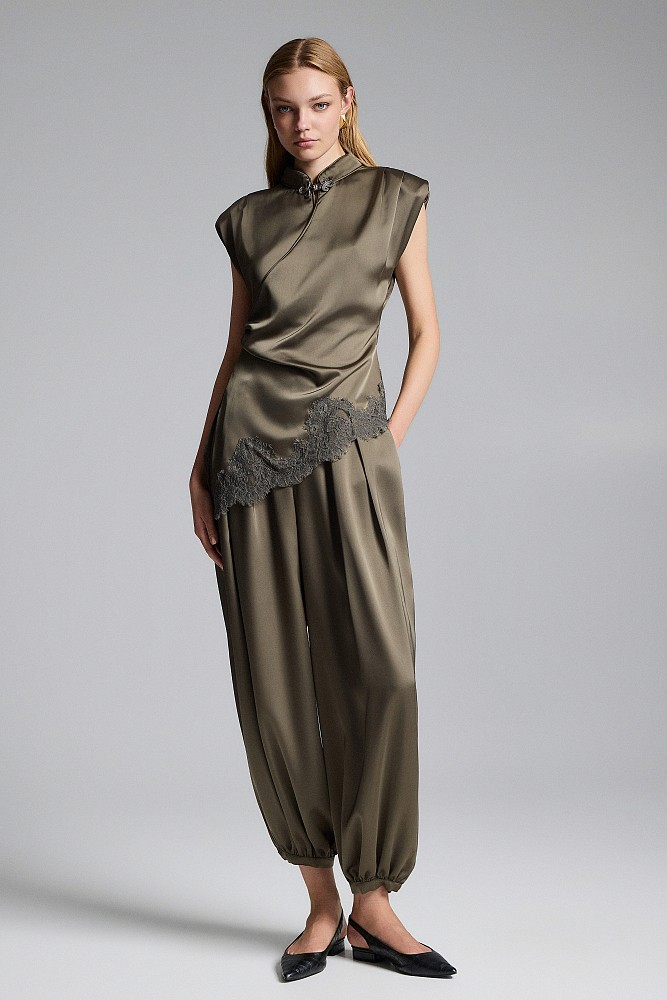 Satin balloon trousers - Gold label