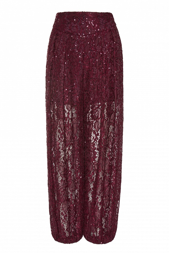 Harem trousers with lace and sequins - Gold label
