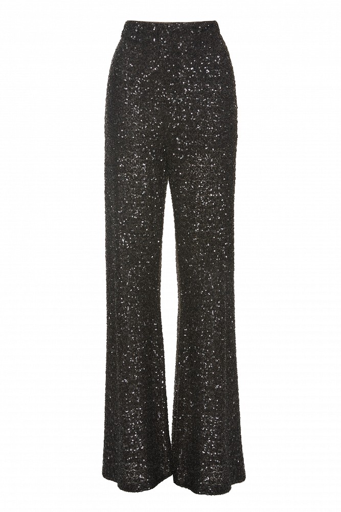 Sequin flared trousers - Gold label