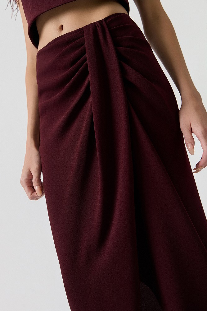 Falda midi fruncida - Gold Label