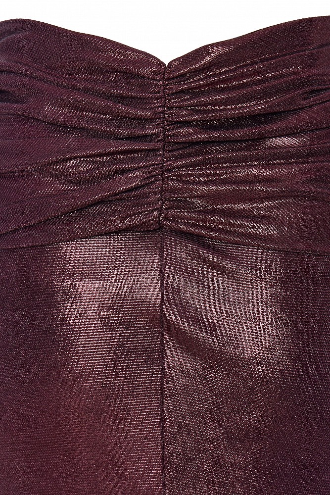 Draped midi skirt with ruching - Gold label