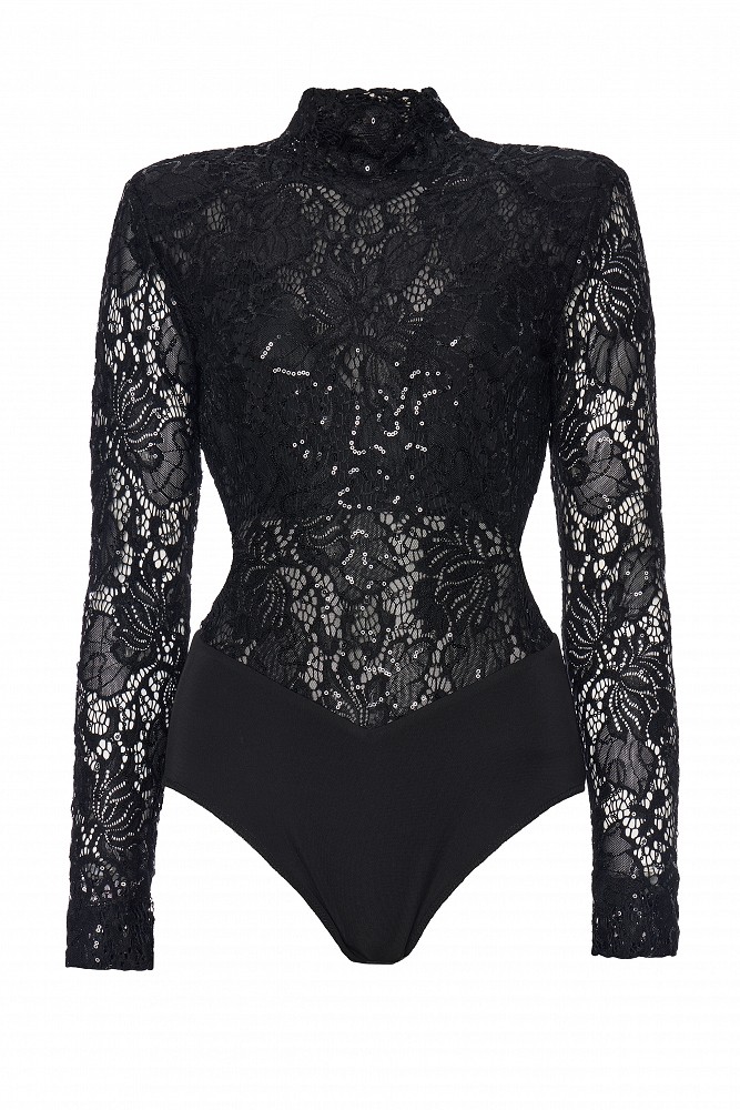 Lace bodysuit with cut-outs and an open back - Gold label