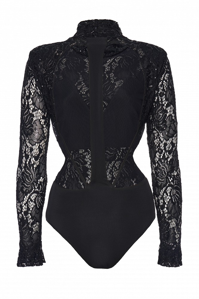 Lace bodysuit with cut-outs and an open back - Gold label