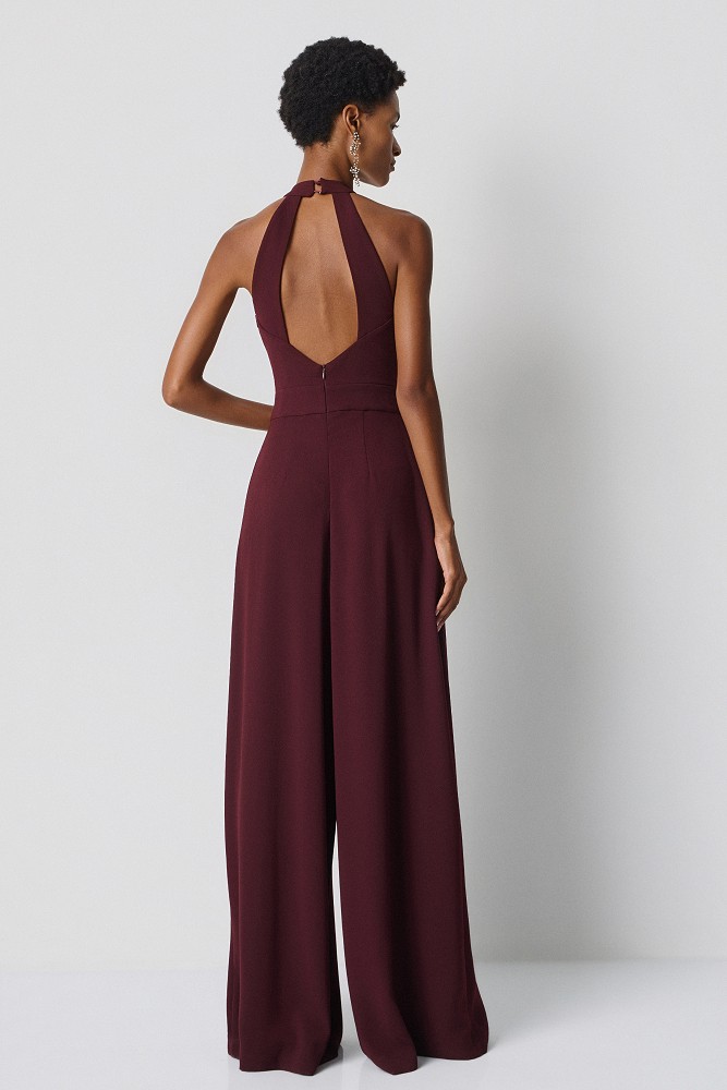 Pleated jumpsuit with decorative details - Gold label