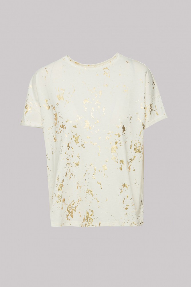 T-shirt with lurex print