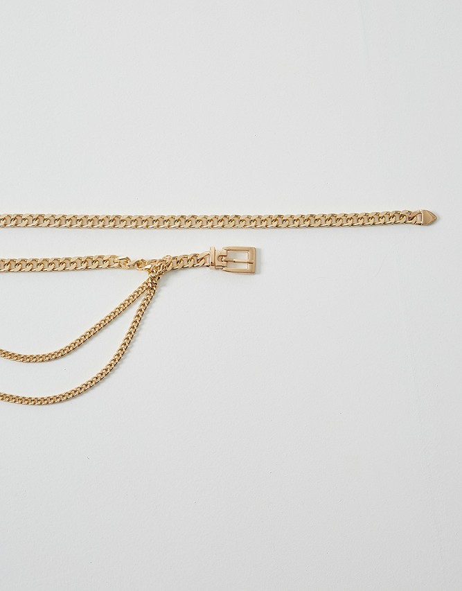 Chain belt with 3 rows