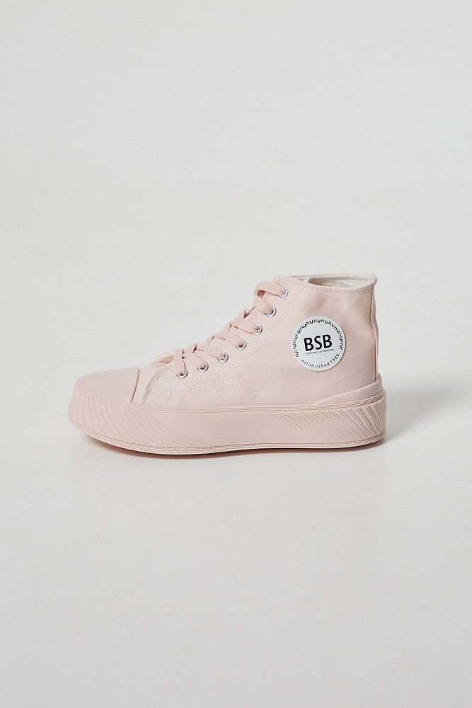 Canvas high top trainers