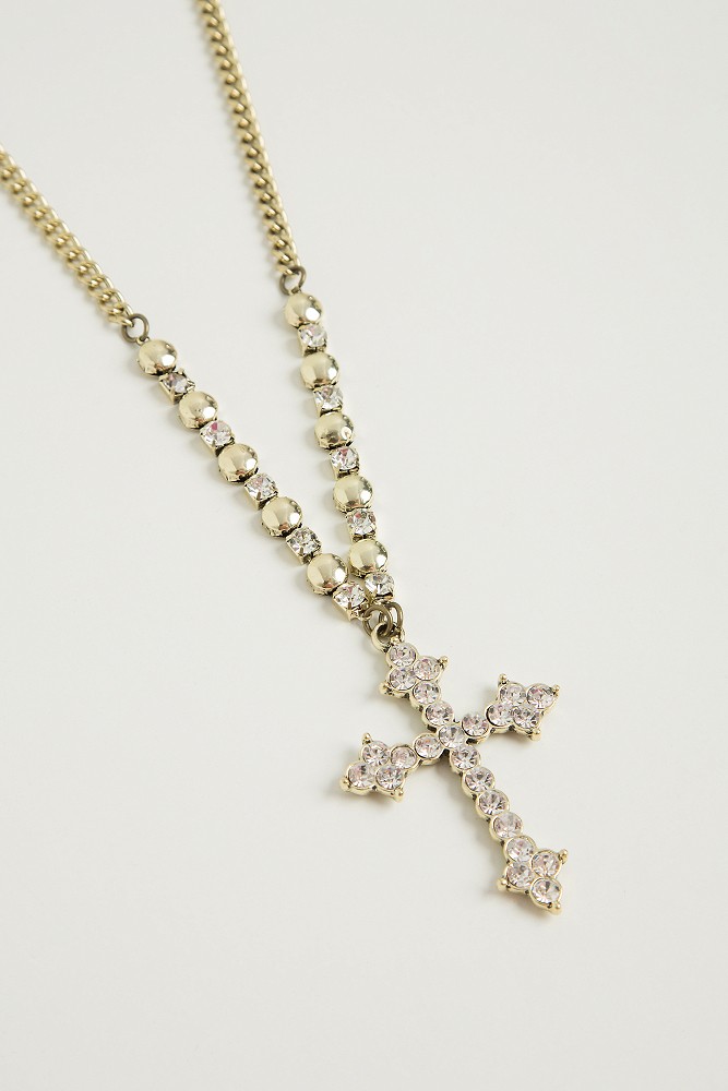 Longline necklace with cross charm