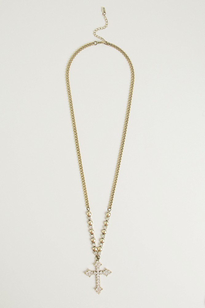 Longline necklace with cross charm