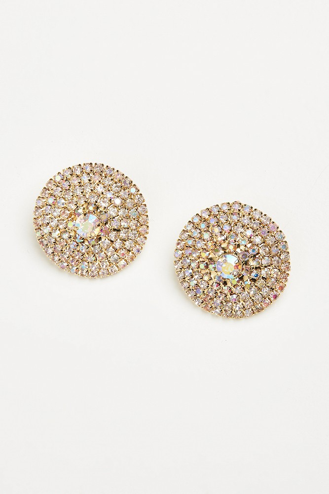 Earrings with rhinestones