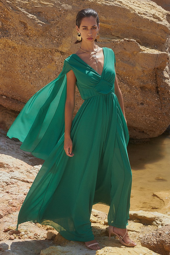 Coast Premium Embellished Flare Sleeve Maxi Dress, Ivory