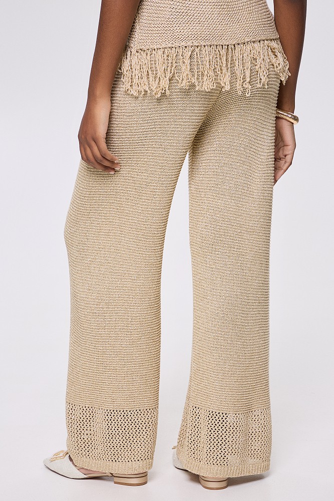 Плетен панталон с лурекс