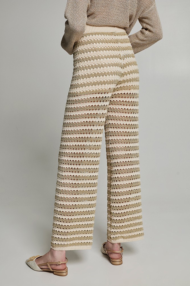 Pantaloni tricotați din lurex