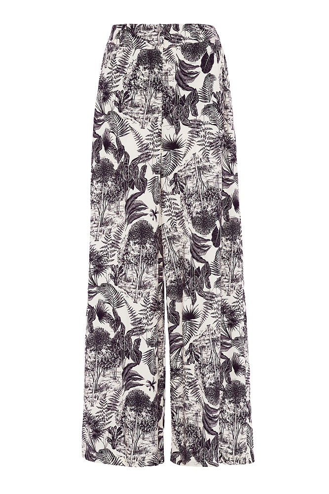 Printed highwaisted trousers