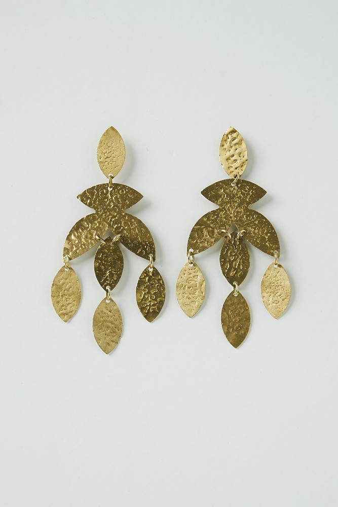 Earrings with embossed touch