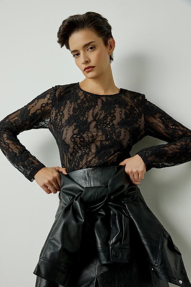 Lace top with cut works