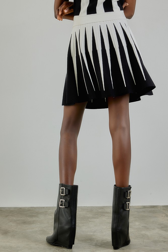 Striped mini skirt