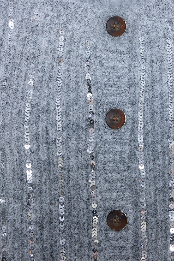 Sequined knitted cardigan