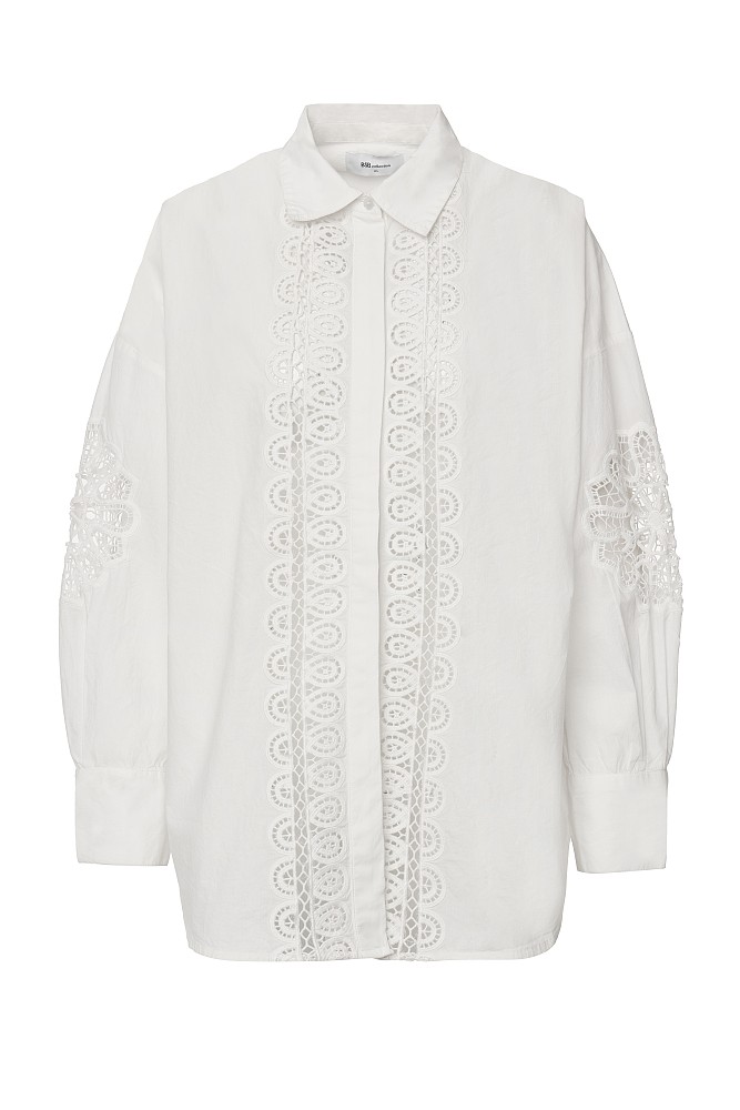 Oversized broderie πουκάμισο