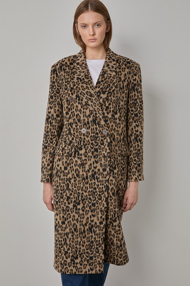 Animal print coat
