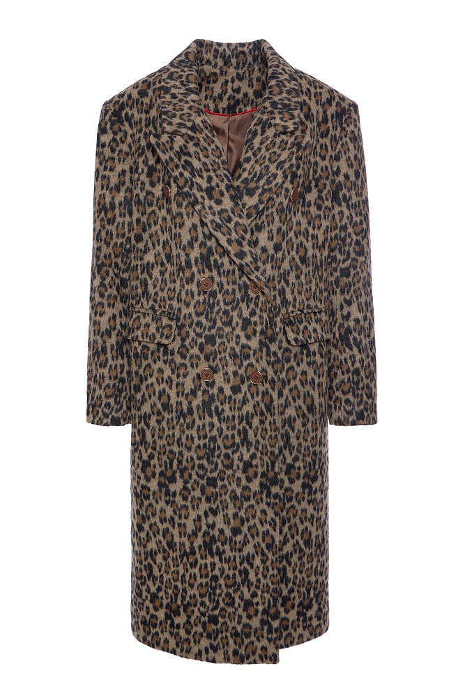 Animal print coat